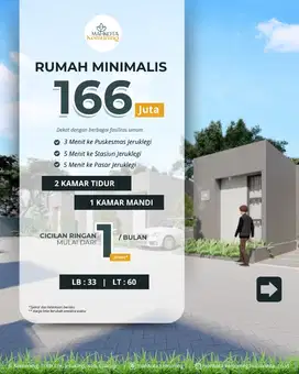 RUMAH MURAH MINIMALIS CUMA 166 JUTA DI CILACAP