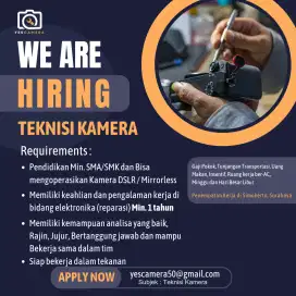 Lowongan Kerja Teknisi Kamera Di YES Camera Surabaya