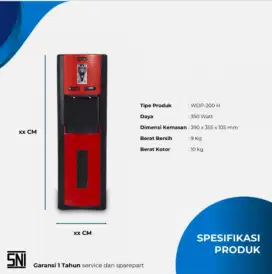 DISPENSER MIYAKO WDP 200 DISPENSER GALON BAWAH MIYAKO HOT & NORMAL