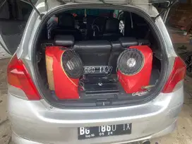 audio mobil 1 set sub jbl monoblok dan kapasitor