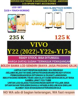 Service HP-Baterai-Touchscreen-LCD VIVO
Y22 (2022)-Y22s-Y17s