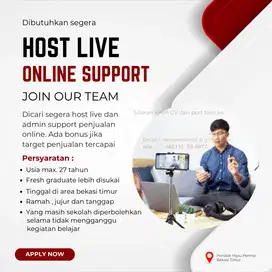 Lowongan Kerja Admin dan Host Online Support