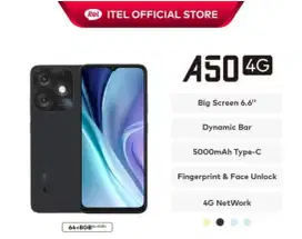 Murah new Hp itel A50 ram 3+5/64 grs resmi, bs kredit