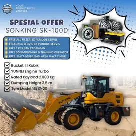 PROMO Harga Wheel Loader Sonking 1 sampai 1,2 kubik Tangguh Terpercaya