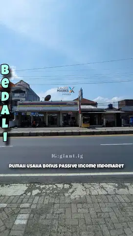 Rumah Usaha poros jalan ada Indomaret di Raya Bedali Lawang Malang