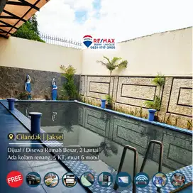 Dijual / Disewa Rumah Besar, 2 Lantai Ada kolam renang, 5 KT, parkir t