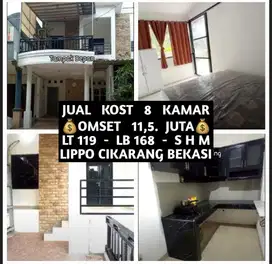 JUAL KOS KOST KOSAN KOSTAN 8 KAMAR DI CLUSTER LIPPO CIKARANG BEKASI