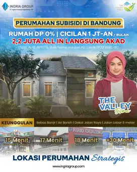 JUAL CEPAT RUMAH SUBSIDI 1 LT DKT RSUD CICALENGKA CICILAN 1 JUTAAN