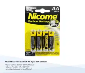 Borongan Baterai Nicome 10 Pack Isi 4 Pcs