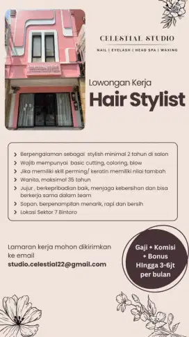 Lowongan Kerja Hair Stylist - Loker - Salon - Capster