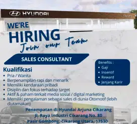 Lowongan Sales Consultan Dealer Hyundai Cikarang