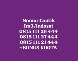 NOMOR CANTIK IM3+KUOTA 4GB