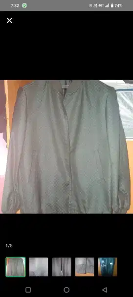 Jaket bahan motif gucci mewah