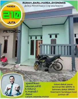 Rumah siap huni mepet benowo ... Banyu urip beji pdam  ready stok