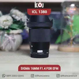 LENSA SIGMA 16MM F1.4 FOR EFM (CANON MIRRORLESS)