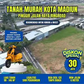 tanah murah Pinggir jalan raya ringrood kota madiun