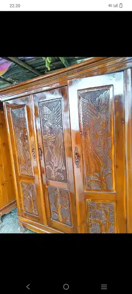 Lemari kayu full 3 pintu