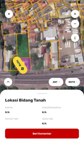 Jual tanah.ada bangunsn rumah rusak.sangat strategis.