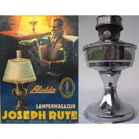 Lampu minyak antik Joseph Rute Aladdin NO. 21 made in England