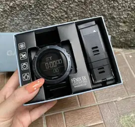 Jam tangan pria garmin fenix 5 x kondisi baru