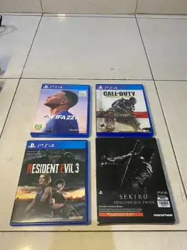 GAME/BD/KASET PS4 sekiro,resident evil3,cod,fifa22