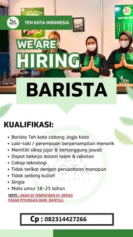 BARTENDER TEH KOTA (BANTUL)