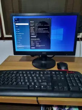 pc desktop Pentium dual core plus monitor 14in murah meriah