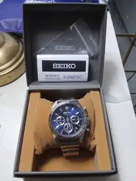 Seiko chronograph blue 8T63-00D0