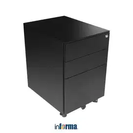 Informa Filing Cabinet Metal Pedestal - Hitam