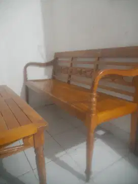 MEJA KURSI KAYU JATI