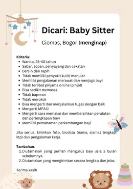 Lowongan Baby Sitter Bogor