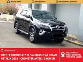 [ KM ANTIK 3RB ] Toyota Fortuner 2.7L SRZ Bensin AT Hitam 2018/2019