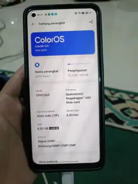 Oppo Reno 7 fullset 8/256GB TT/BT gas