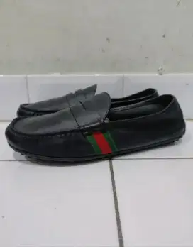 Gucci Web Accent Black Leather Loafer original authentic retail 12,5jt