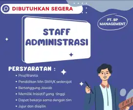 LOWONGAN PEKERJAAN STAFF ADMIN