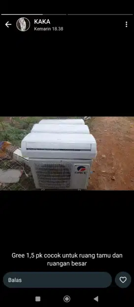 Ac second GREE 2Pk Bergaransi !!!