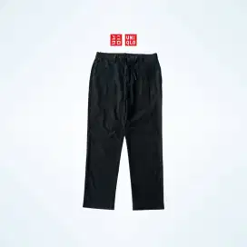 CELANA UNIQLO ANKLE PANT NAVY BLACK STRETCH