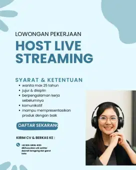 LOWONGAN HOST LIVE PAKEAN ANAK DAN WANITA