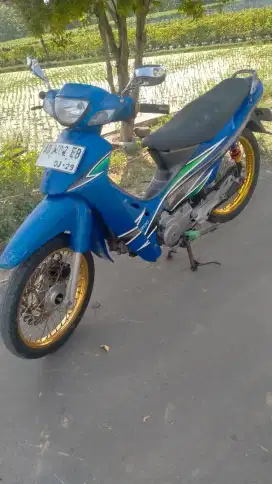 Shogun 110 biru komplit pajak on mesin bagus