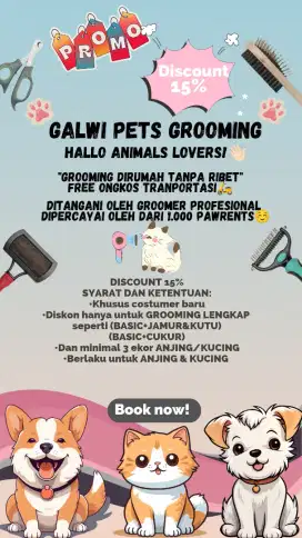 GROOMING ANJING & KUCING SE-JABODETABEK FREE BIAYA TRANSPORTASI