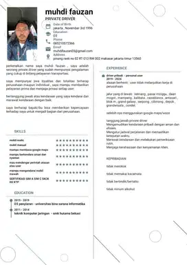 driver  pribadi/kantor/anak sekolah