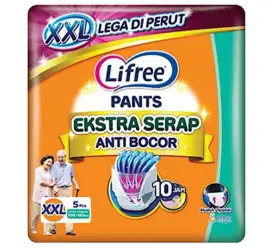 Lifree Popok Celana Dewasa Ekstra Serap XXL-5