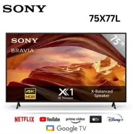 Sony Bravia Led TV Big Size 75 inch 75X77L UHD 4K Google tv garansi