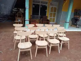 Kursi teras kursi cafe ropan bahan kayu jati ready stock mentahan