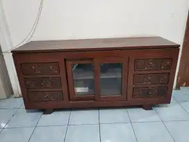 Meja Lemari Tv Kayu Jati