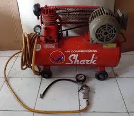 Kompresor Angin 1/4 HP Shark + Mesin (Bekas)