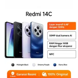 Xiaomi Redmi 14c Nfc 6/128 gb New Garansi Resmi
