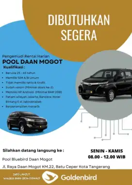 Di butuhkan segera driver berpengalaman