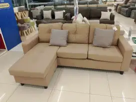 SELMA TASYI SOFA MODULAR SUDUT FABRIC-COKELAT