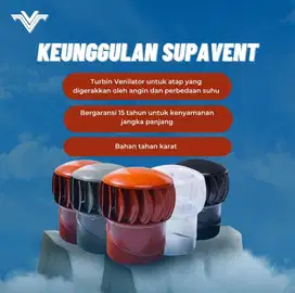 SupaVent turbin udara tidak panas lagi..